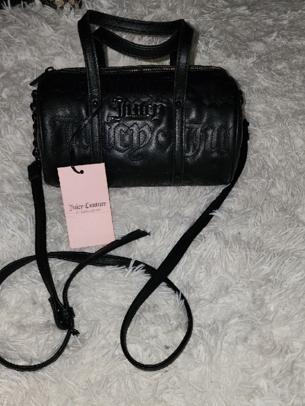 Juicy Couture Black Barrel  Logo Mini Purse